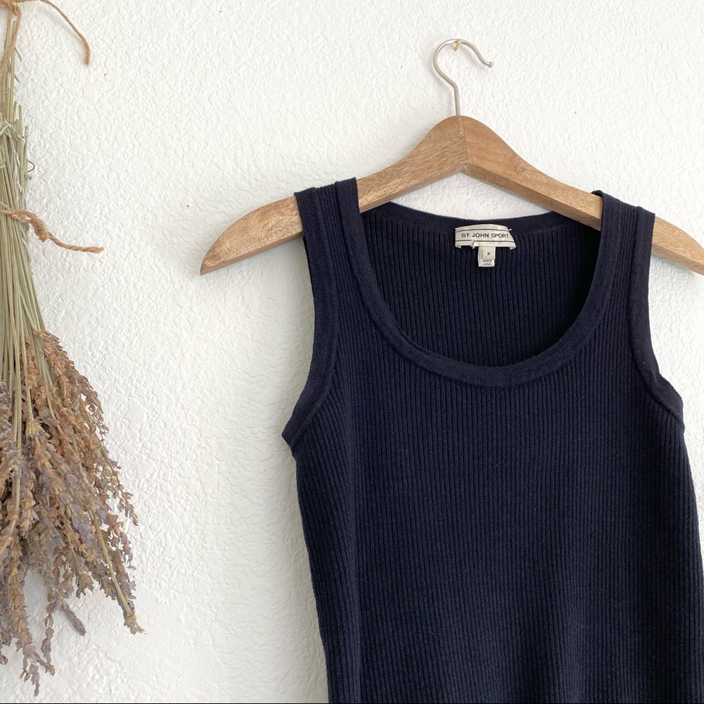 Vintage St John Ribbed Knit Tank - Picture 2 of 9